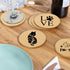 Cegkuc Set 6, 4" Coasters for Drinks with Holder of Cat Paw Coaster for New Home Couples House Warming Gifts Absorbent