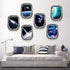 Blulu 6 Pieces 3D Space Capsule Window Wall Decor, Outer Space Wall Decals for Kids Nursery Bedroom