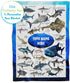 60x80) Personalized Shark Blanket for Kids - Ships Next Day and Made in USA - Soft Fleece Throw Bed, Cute Room Decor