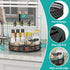 Ovicar Lazy Susan Organizer Turntable, 11 Inch Rotating Spice Rack, Metal Lazy Susan for Kitchen, Black