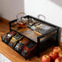 NANXITU 8 Countertop Tea Holder Organizer,Wood Tea Box Organizer Storage Box,Tea Caddy for Tea Bags Organizer