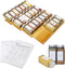Spice Drawer Organizer with 28 Spice Jars and 216 Labels,Non-slip Rubber, Bamboo