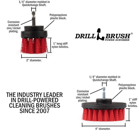 Drill Brush Outdoor Cleaning Attachment - Headstone Cleaning and Restoration - Concrete Stain Remover - Outdoor Garden
