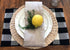 Levinis Cotton Placemats Set of 6 - Durable Buffalo Check Place Mats for Kitchen Table, Machine Washable