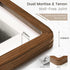 4x6 4 6 3.5x5, FLYJOE Picture Frame, Natural Solid Walnut Wood Photo Collage Frame with HD Tempered Glass, Modern