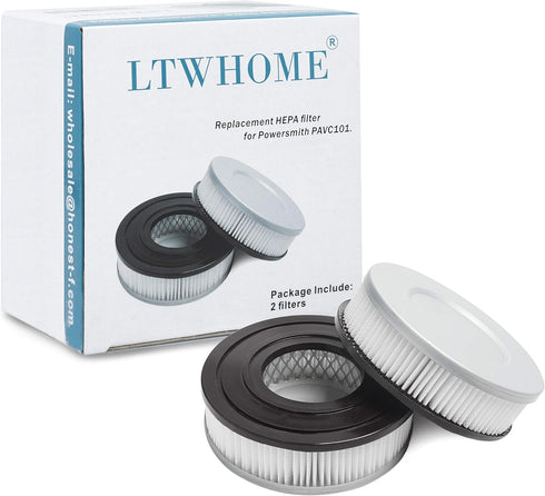 LTWHOME Replacement Ash Vacuum Motor Filter, Fit for Powersmith PAVC101, Pack of 2