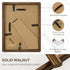 5x7 4x6, 5 7 Picture Frame with HD Tempered Glass, USA-Sourced Walnut Wood Photo Frame Matted to Rounded Corner x