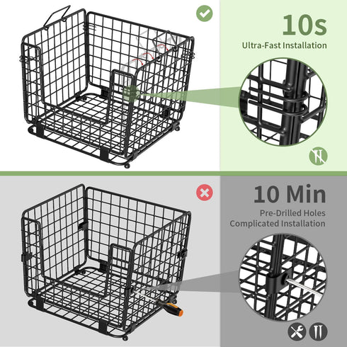 Counter Wire Storage Basket for Kitchen Pantry: GGIU Stackable Kitchen Organizers - Wire Organizing Bin for Produce