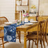 Summer 13x108 Inch Navy Blue Dahlia Flower Spring Table Runner Blue Gray Burlap Table Runners, Floral Seasonal Coffee