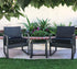 CozyLounge 24"x24"x4" (2 Indoor Outdoor Water Repellent High UV Resistant Patio Chair Cushion Cover (Just Black