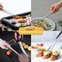 JETKONG Set of 3 Extra Long Kitchen Tweezers, Heavy Duty Stainless Steel Cooking Tweezers (9, 12, 14 Inch, Silver)