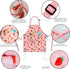 Adjustable Kids Chef Hat and Apron, Toddler Aprons with Pocket for Cooking Baking, Girls Boys