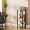 TUTOTAK Bookshelf, 4-Tier Tall Book Shelf, Narrow Bookcase for Small Space, DIY