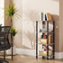 TUTOTAK Bookshelf, 4-Tier Tall Book Shelf, Narrow Bookcase for Small Space, DIY