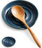 Ceramic Spoon Holder, Dark Blue Spoon Rest for Countertop, Kitchen Decor for Stove Top, Coffee Bar Accessories