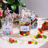 AOZITA 4 Pcs Acrylic Qtip Holder Dispenser, Clear Plastic Apothecary Jar Set for Bathroom Storage