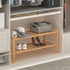 Dranixly 2-Tier Closet, Shoe Rack, Bamboo Stackable Shelf Storage Organizer, Stand for Entryway, Hallway, Bathroom