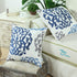 CaliTime Throw Pillow Cases, Pack of 2, Cotton Vintage Compass Geometric Floral Embroidered Cushion Covers, 20 x 20