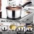 LIANYU 2QT Stainless Steel Saucepan with Lid, Small Soup Milk Pan for Home Kitchen, Dishwasher Safe