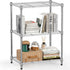 MZG Wire Storage Shelving 3-Tier Utility Shelving Unit, Steel Organizer Wire Rack for Home, Kitchen, Office - Chrome