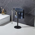 Matte Black Hand Towel Holder Stand, Free-Standing SUS304 Stainless Steel Towel Bar Rack for Bathroom or Kitchen