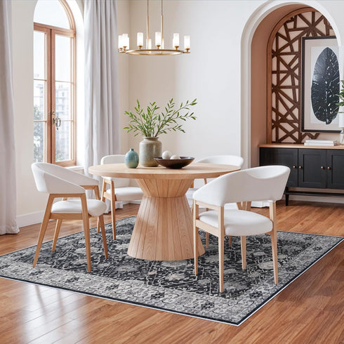 5x7 (5x7 Living Room Area Rugs: Washable Non-Slip Stain Resistant Rug for Bedroom Dining Room Vintage Ultra Soft Indoor