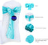 MDS Pack of 25 PCS Satin Chair Sashes, Charmeuse Sateen Dining Chair Bows, 7 x 108 Inch, Teal