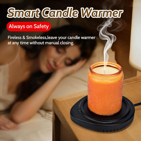 Candle Warmer with Timer, Coffee Mug Warmers for Large Jar,Safely Releases Scents Without a Flame, Melt The Candle
