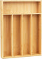 LotFancy Silverware Organizer, Bamboo Drawer Organizer for Kitchen Utensils, Flatware Holder for Cutlery Storage