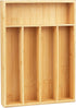 LotFancy Silverware Organizer, Bamboo Drawer Organizer for Kitchen Utensils, Flatware Holder for Cutlery Storage