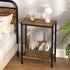 2-Tier Narrow Side Table for Small Space, Slim End Table, Thin Nightstand, Skinny Snack Couch Table, Sofa Bedside Table