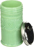 3.0625" 5.75", Tablecraft Sugar Shaker with Stainless Steel Top, x Green