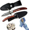 Oyster Shucker, 2 Set Oyster Shucking Knife Tool Kit, Stainless Steel Knives with Wooden Handle and Gloves for Clam