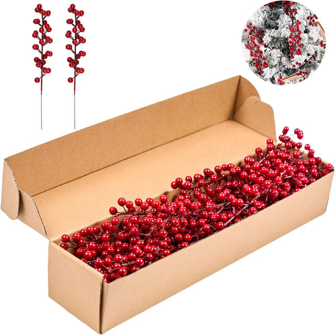 zjlmit 36 Pack Christmas Tree Decorations Artificial Red Berry Stems 8.5 Inch