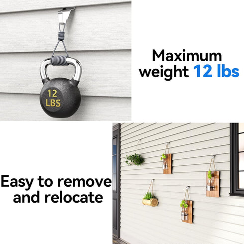 Vinyl Siding Hooks Hanger, 10 Pack Heavy Duty Clips for Horizontal Vinyl Siding