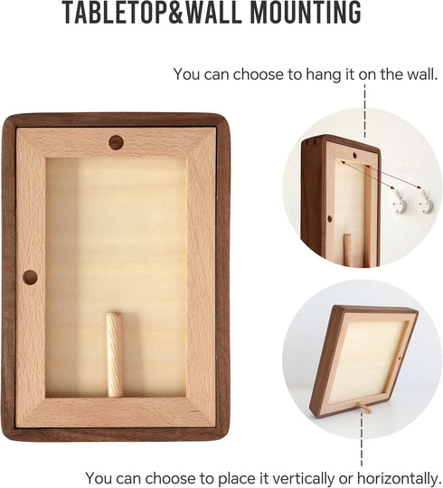 3.5x5 4x6 4 6,Plexiglass,Tabletop Walnut Wood Picture Frame,Picture with Mat or Without Mat,Standing Desk Photo Frame