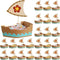 Jingmore 24 Pcs Theme Party Decorations Set Disposable Paper Food Serving Tray Boats