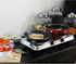 MegaChef Portable Electric Stove, Indoor and Outdoor Dual Vitro-Ceramic Infrared Cooktop
