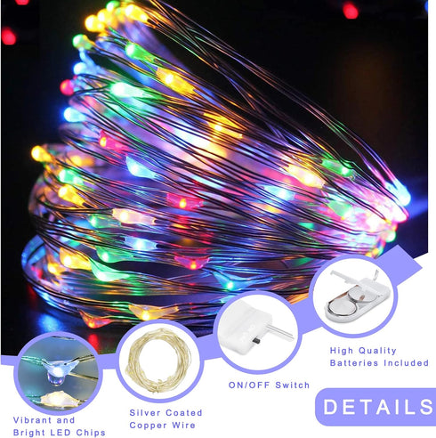 6-Pack 20 7ft Ostwiki Fairy Lights Battery Operated, Mini String Lights, LED Twinkle Firefly Starry Lights for DIY