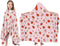 JOPJOLIW Strawberry Hooded Towel for Kids,Cute Pink Hooded Blanket for Toddlers 30" X