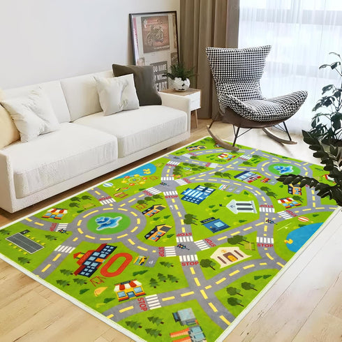 4x6 Ft Kids Rug Car Play Mat Car Rug for Playroom, Kids