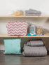 DII Medium Polyester Container with Handles, Chevron Storage Bin, Rose