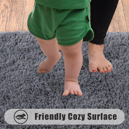 2 Packs 2x3 Ultra Soft Runner Rugs for Bedroom Hallways with Upgraded Non-Slip Rubber Backing & Thick Memory Sponge
