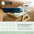 13.75 9.5) Shamrock Home Bamboo Couch Arm Table with Device Holder, Clip On Tray. for TV Dinners, Remotes, Drinks