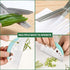 Herb Scissors with 5 Blades and Cover, Premium Kitchen Scissors for Food Vegetable, Stainless Steel Kitchen Shears