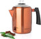 Mixpresso 37oz Stainless Steel Stovetop Coffee Percolator, 5-8 Cup Copper Coffee Pot for Camping