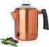 Mixpresso 37oz Stainless Steel Stovetop Coffee Percolator, 5-8 Cup Copper Coffee Pot for Camping