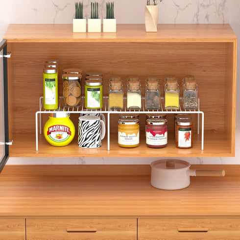 Counter Redrubbit Cabinet Storage Shelf Rack, Expandable Metal Rustproof Kitchen and Cabinet Shelf, Storage Rack