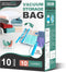 Vacuum Storage Bags - Space Saver Bags for Comforters, Blankets, Clothes Storage, 10 Jumbo Bags with Hand Pump Included