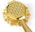 Gold Magnetic Curtain Tiebacks, 2 Pack Sparkle Crystal Flower Clips with Stretchable Wire Rope for Home Decoration